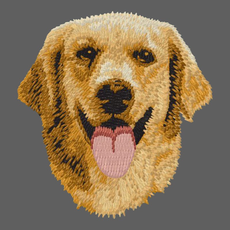 Golden Retriever Embroidered Women's Fleece Jacket - Image 2