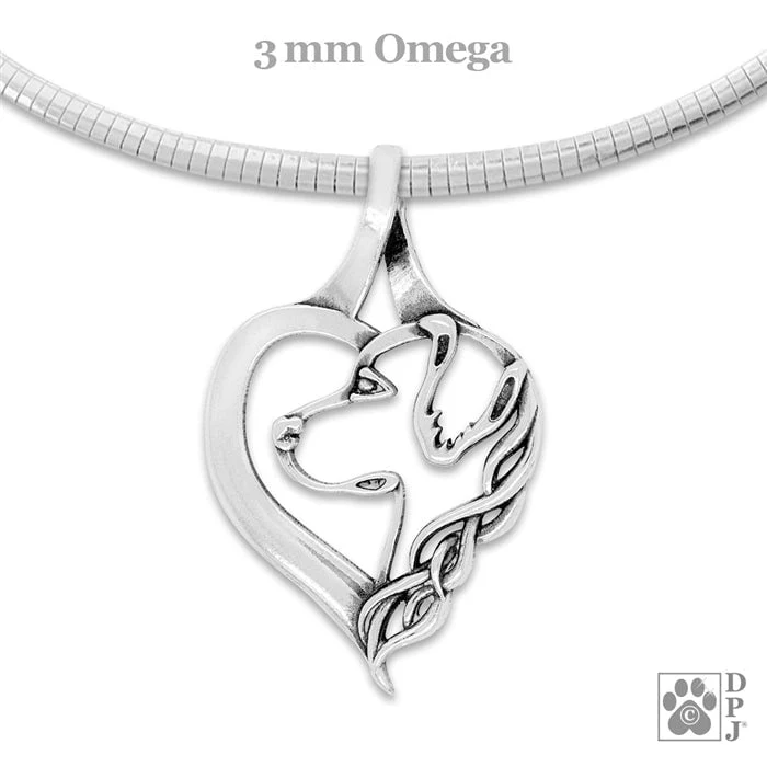 Golden Retriever in Heart Pendant Necklace - Image 3