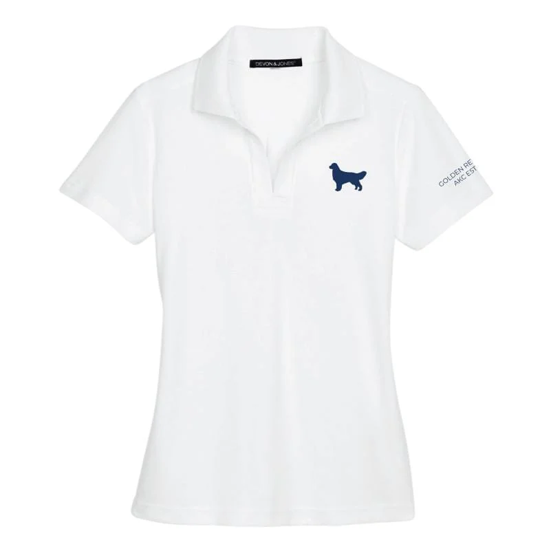 Golden Retriever Embroidered AKC Women's Polo - Image 2