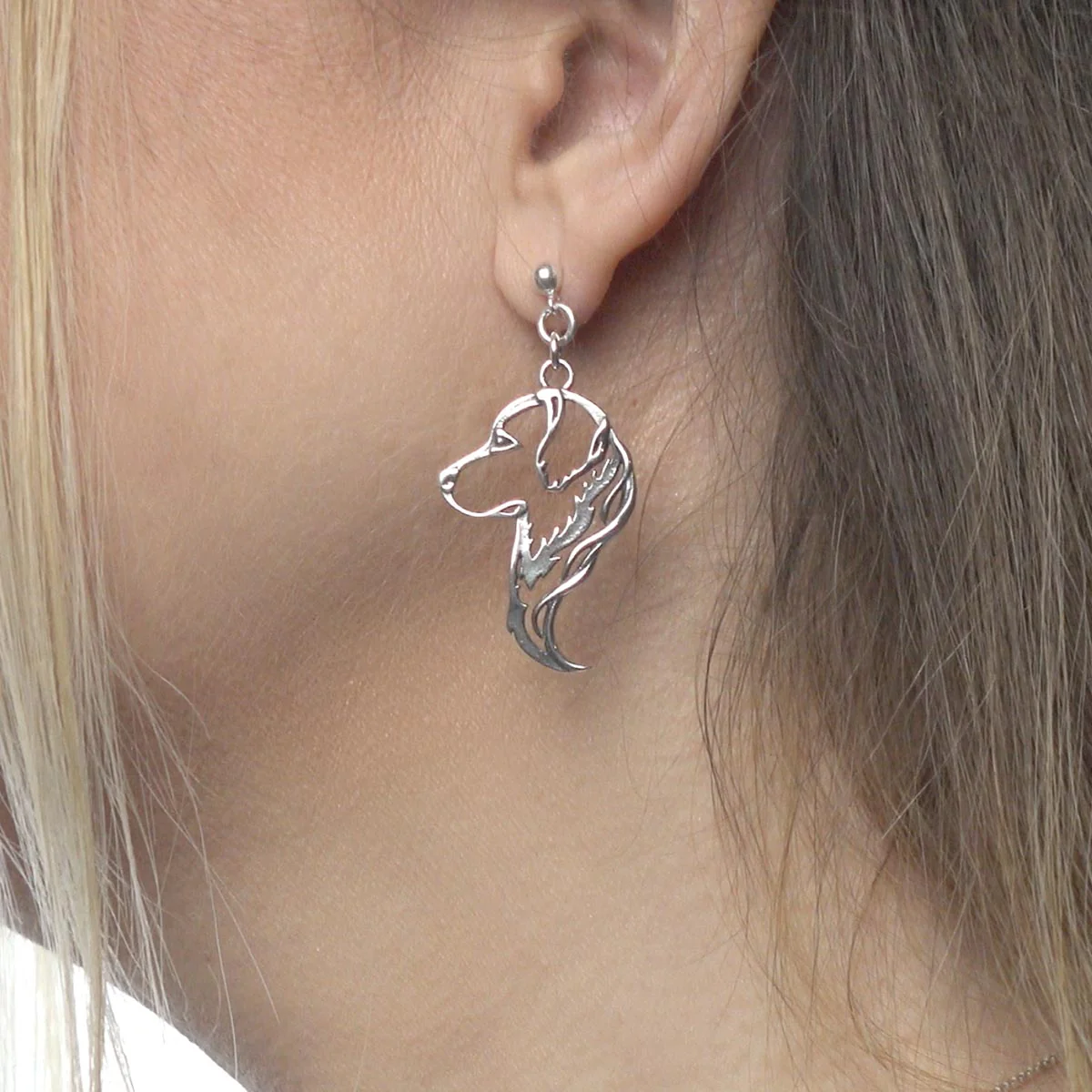 Golden Retriever, Head, Earring - Image 3
