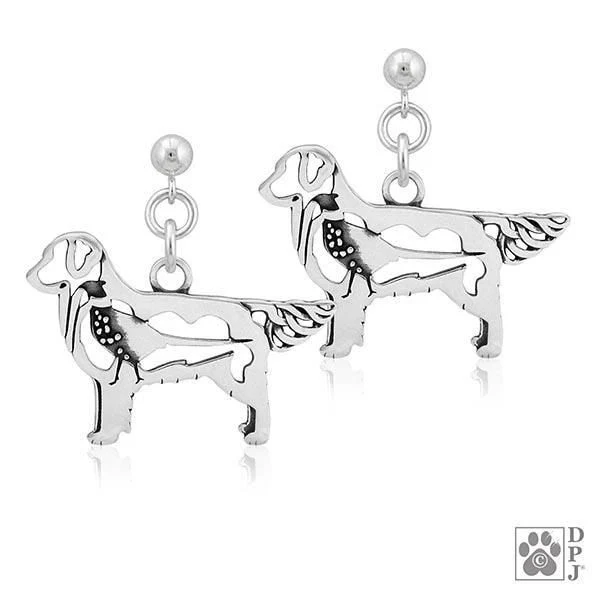Golden Retriever w/Pheasant, Body, Earring - Image 2