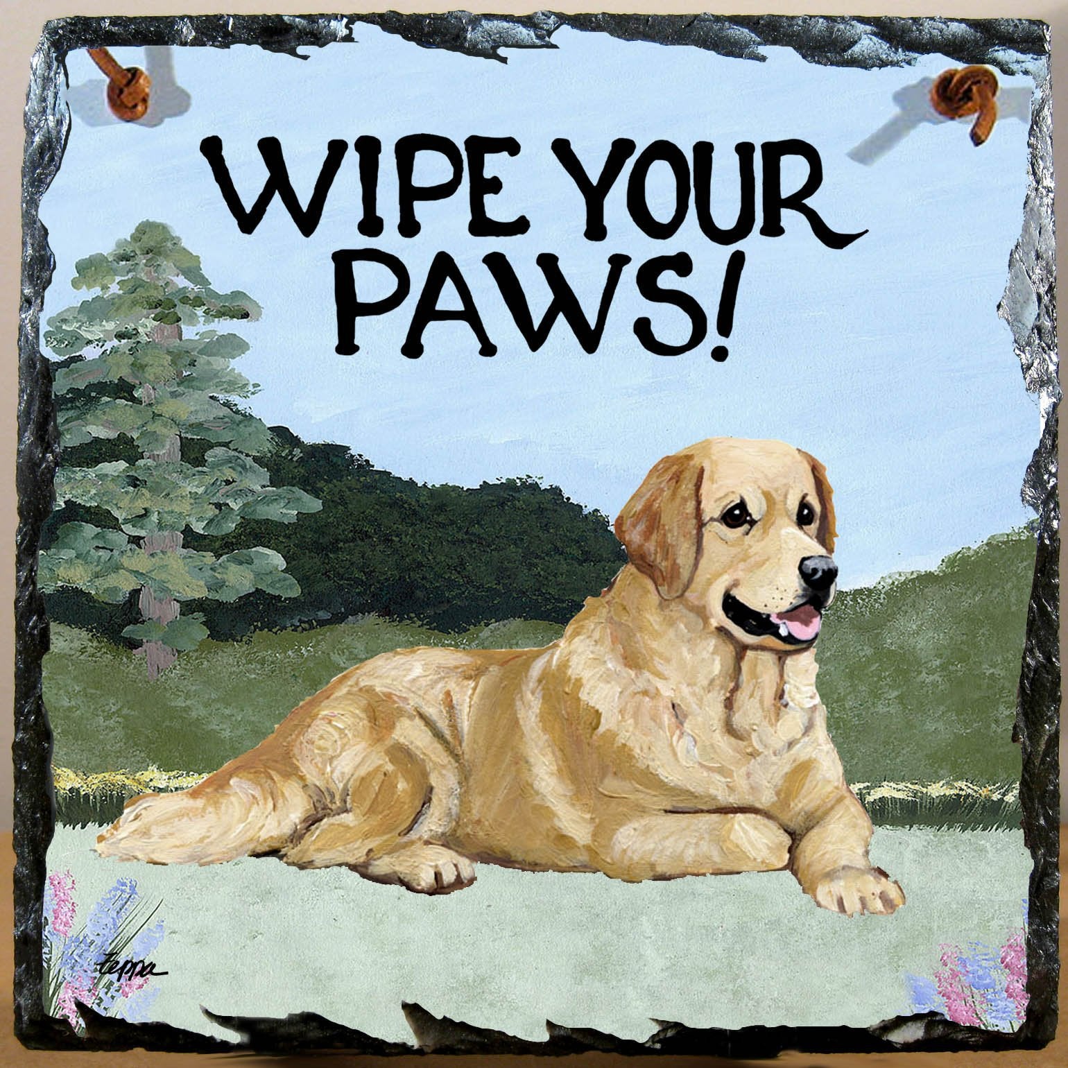 Golden Retriever Slate Sign - Image 2