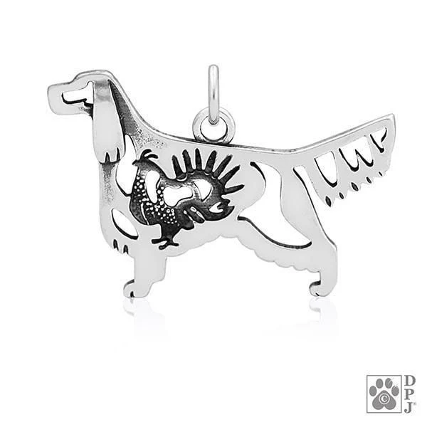 Gordon Setter w/Grouse, Body, Pendant