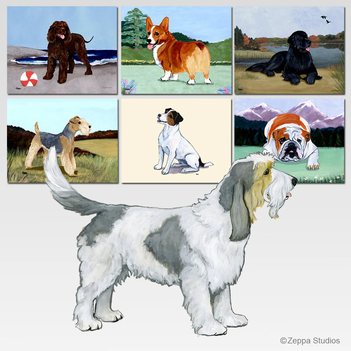 Grand Basset Griffon Vendéen Scenic Cutting Board