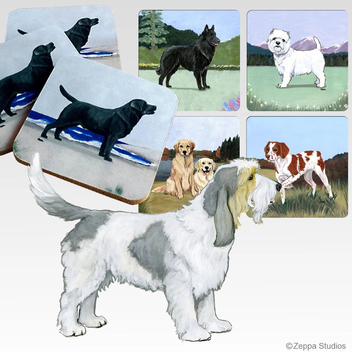 Grand Basset Griffon Vendéen Scenic Square Coaster