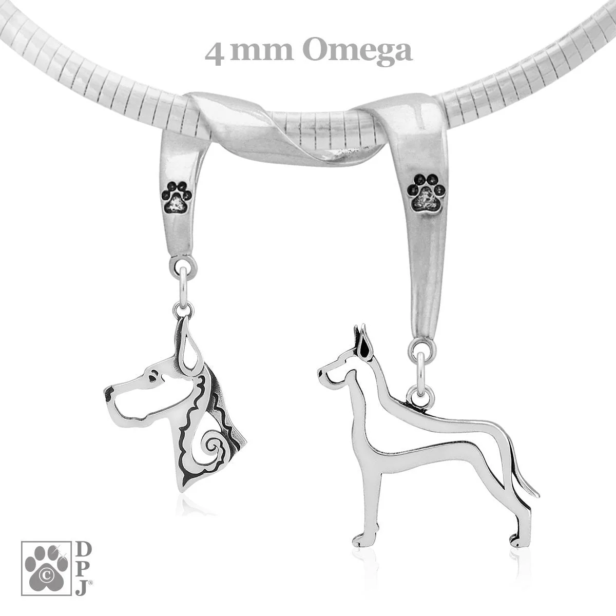 Great Dane, Charm Holder, Necklace - Image 2