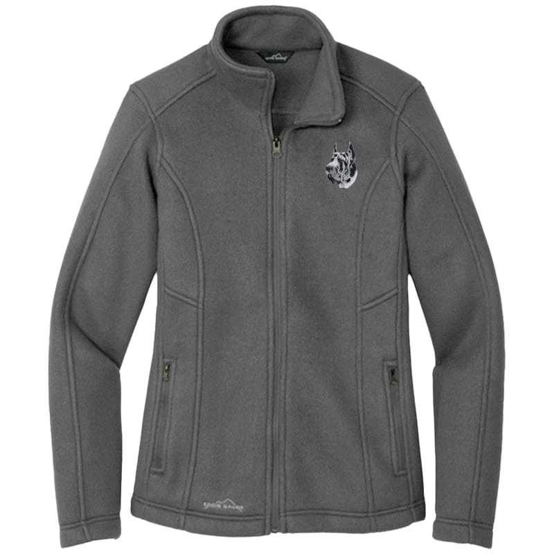 Great Dane Embroidered Women's Fleece Jacket - Image 5