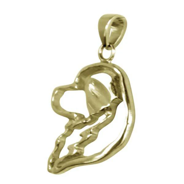 Great Pyrenees 14K Gold Cut Out Pendant - Image 3
