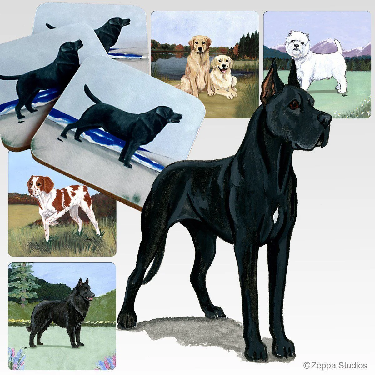 Great Dane Scenic Square Coaster - Image 2