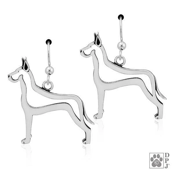 Great Dane, Cropped Ears, Body, Earring
