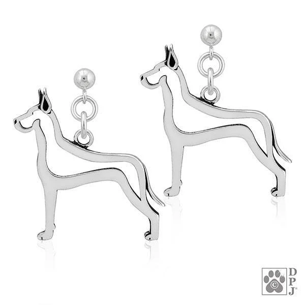 Great Dane, Cropped Ears, Body, Earring - Image 2
