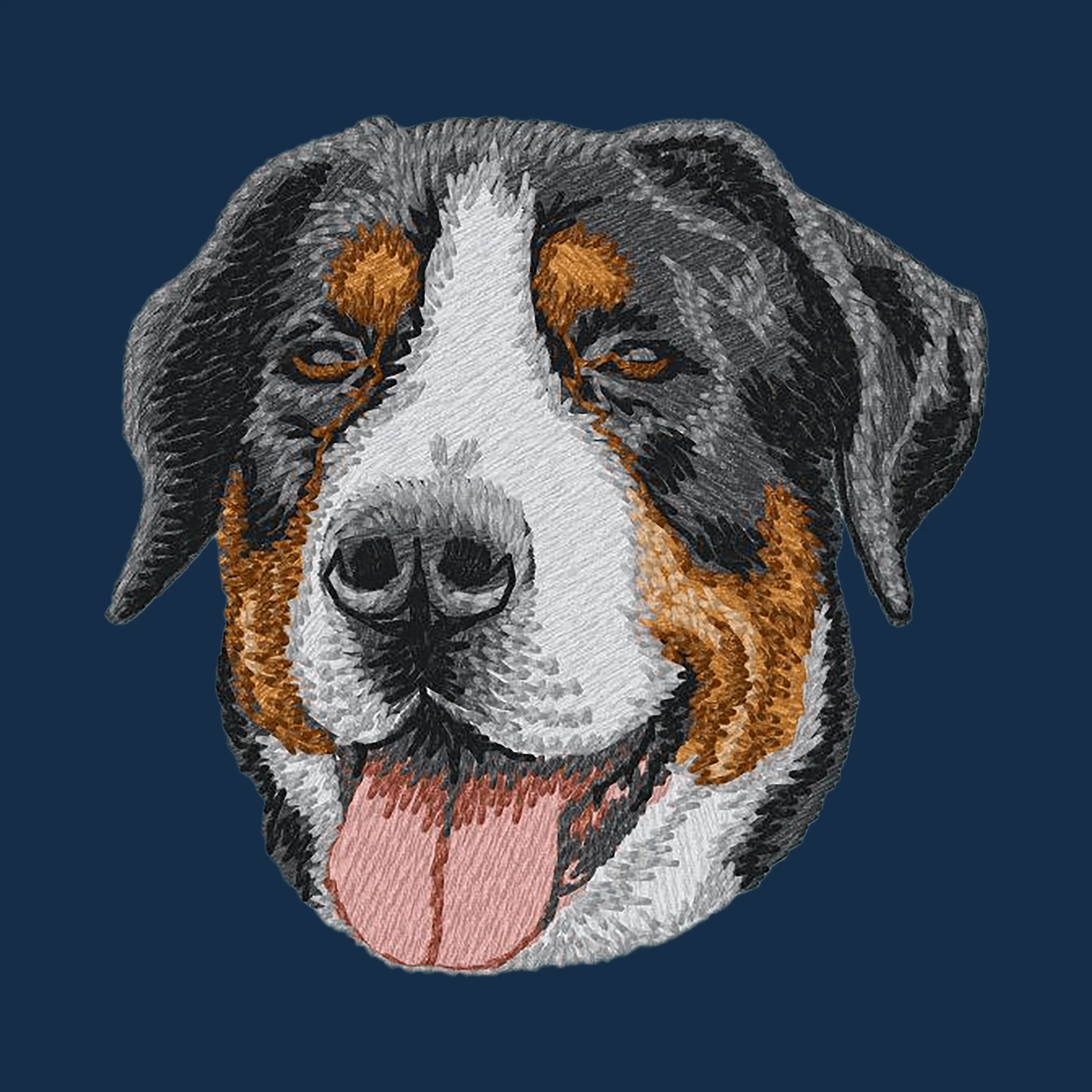 Greater Swiss Mountain Dog Embroidered Men's Denim Shirt - Image 4