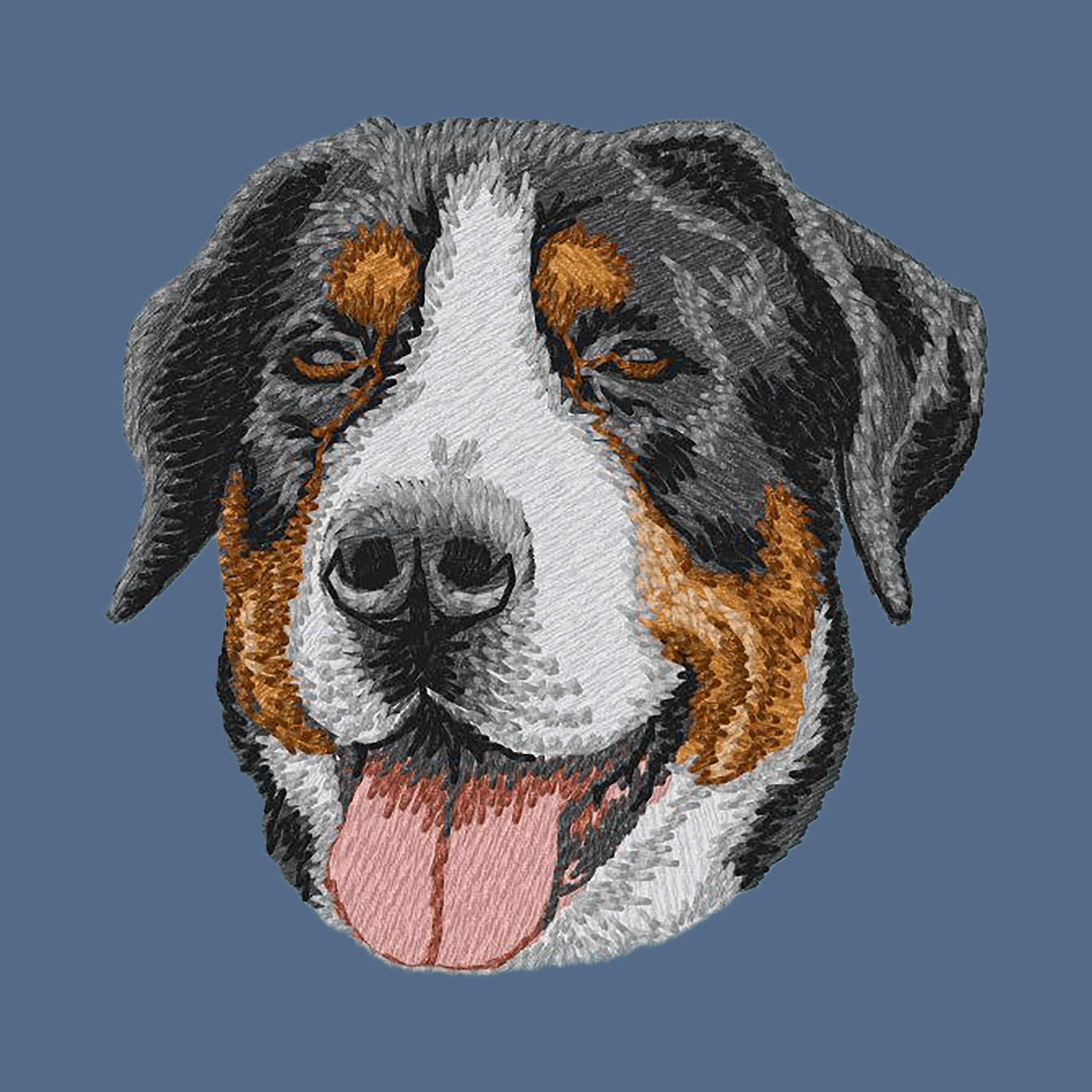 Greater Swiss Mountain Dog Embroidered Women's Denim Shirt - Image 2