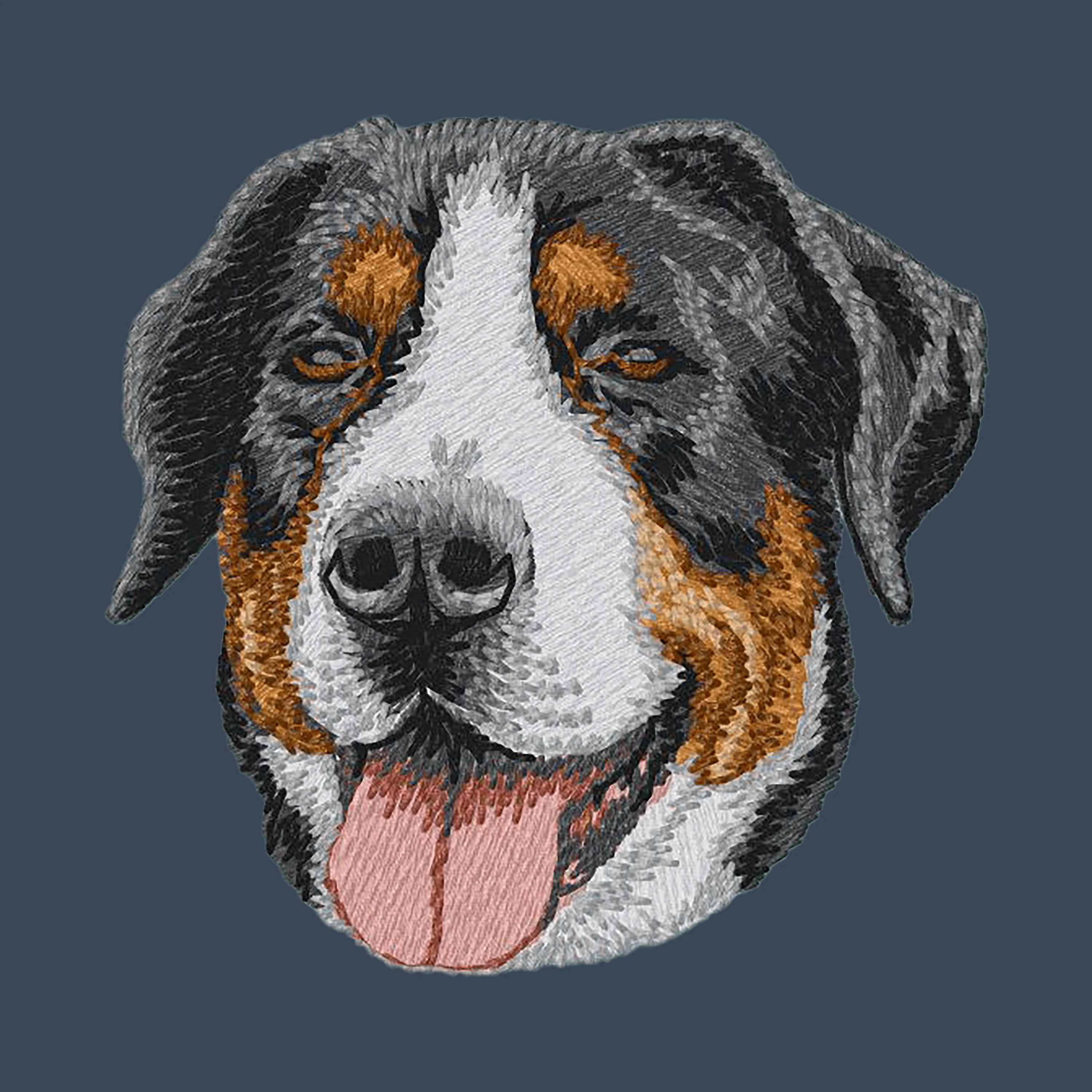 Greater Swiss Mountain Dog Embroidered Women's Denim Shirt - Image 4