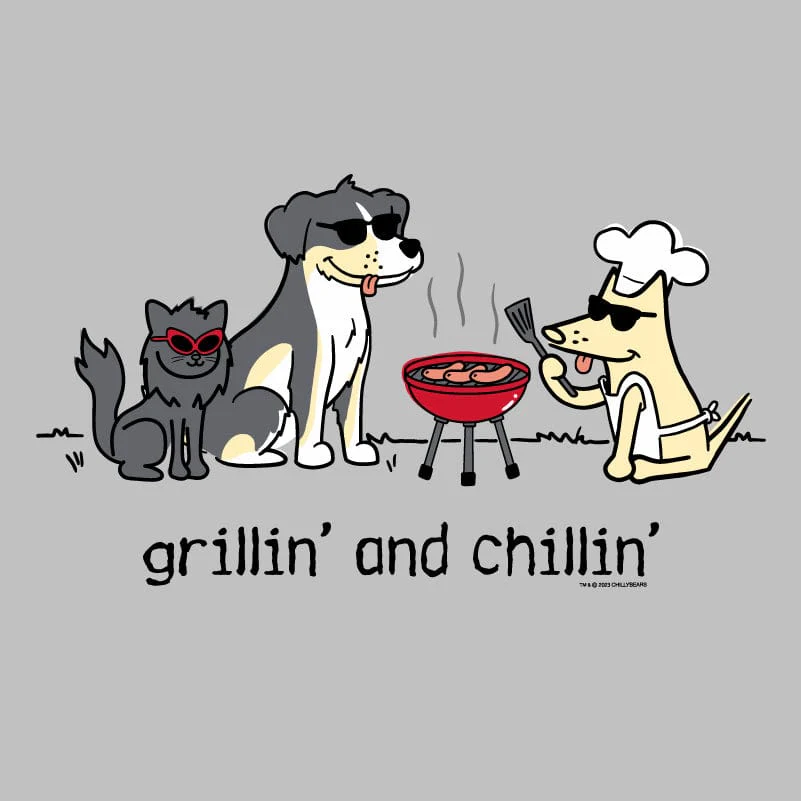Grillin' And Chillin' - Ladies T-Shirt V-Neck - Image 2