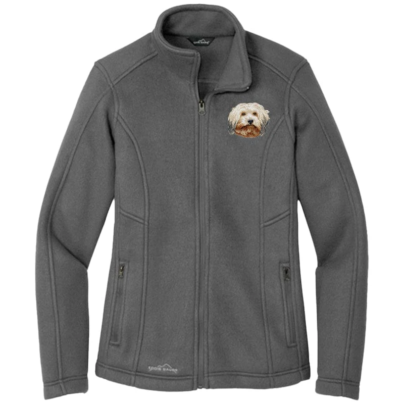 Havanese Embroidered Women's Fleece Jacket