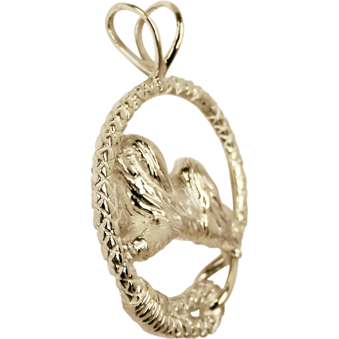 Solid 14K Gold Havanese Leash Pendant - Image 2