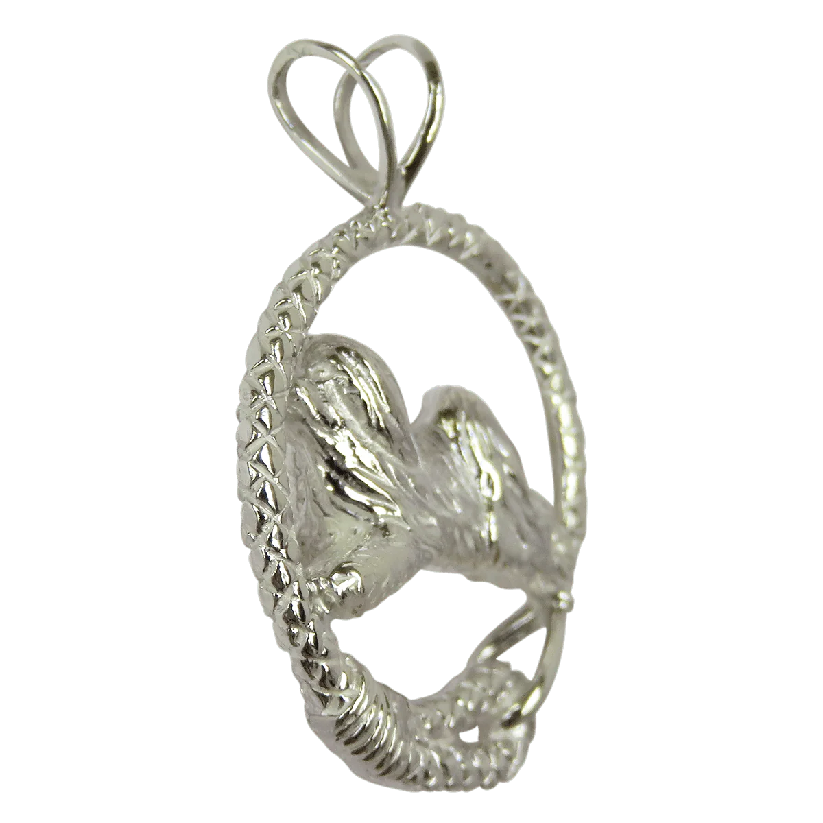Havanese in Solid Sterling Silver Leash Pendant - Image 2
