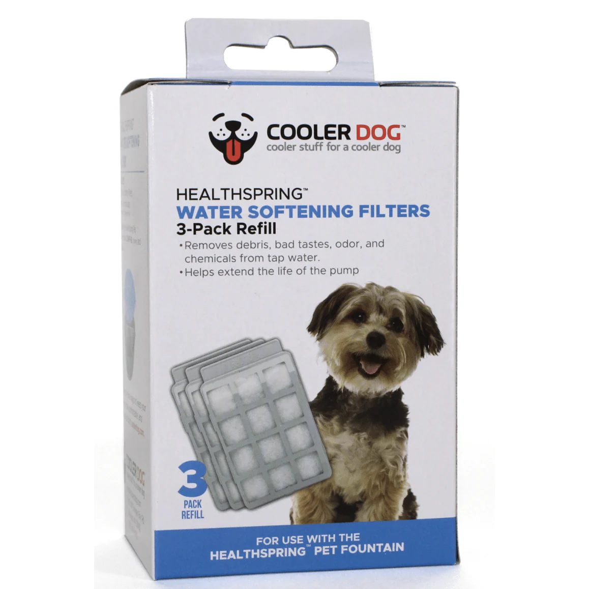 Healthspring Pet Fountain Water Softener Filters, 3-Pack