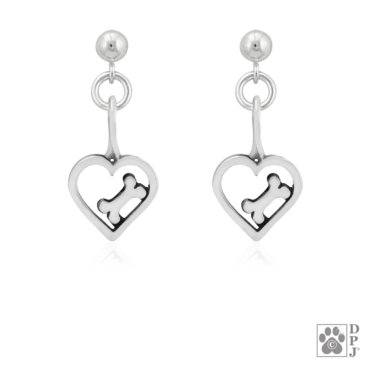 Heart and Bone Earrings - Image 2