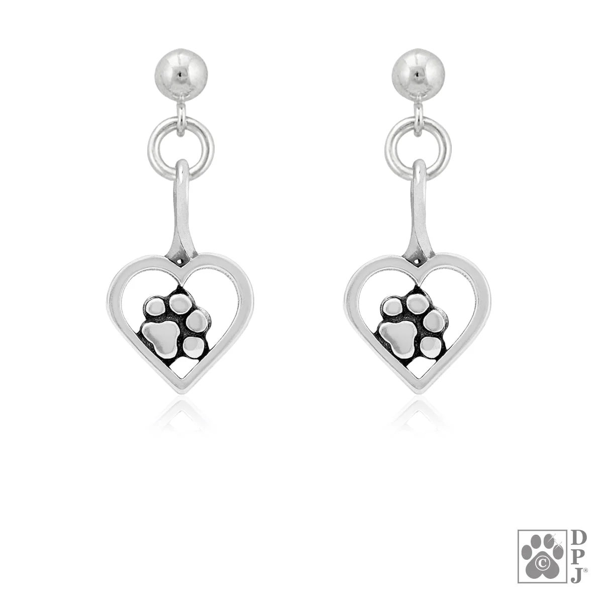 Heart and Paw Earrings - Image 2