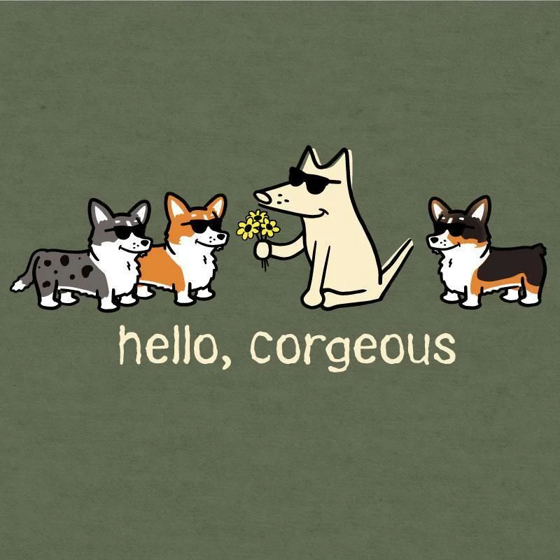 Hello, Corgeous - Lightweight Tee - Image 2