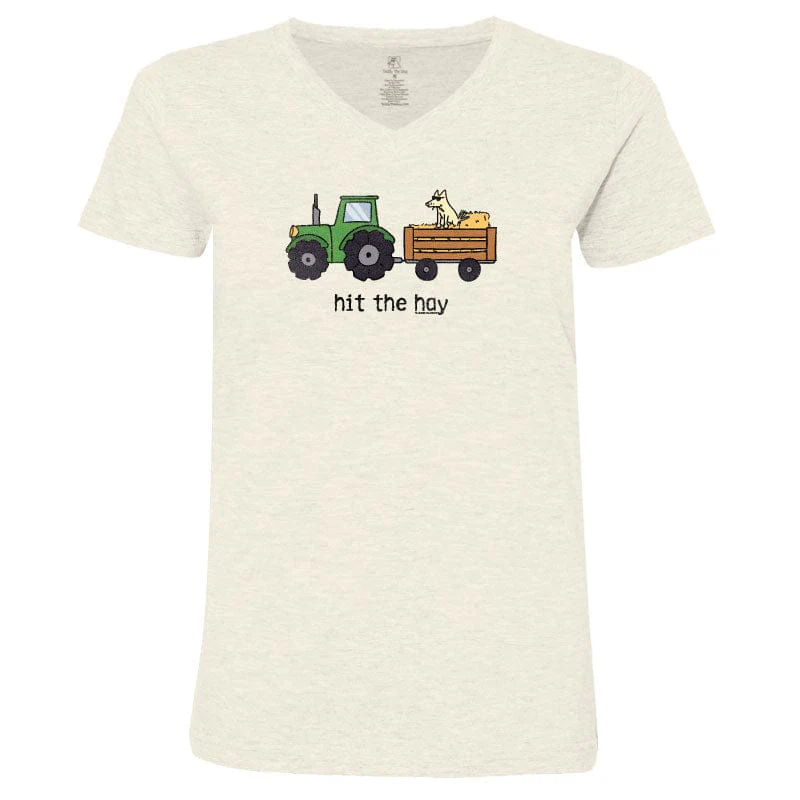 Hit the Hay - Ladies T-Shirt V-Neck - Image 3