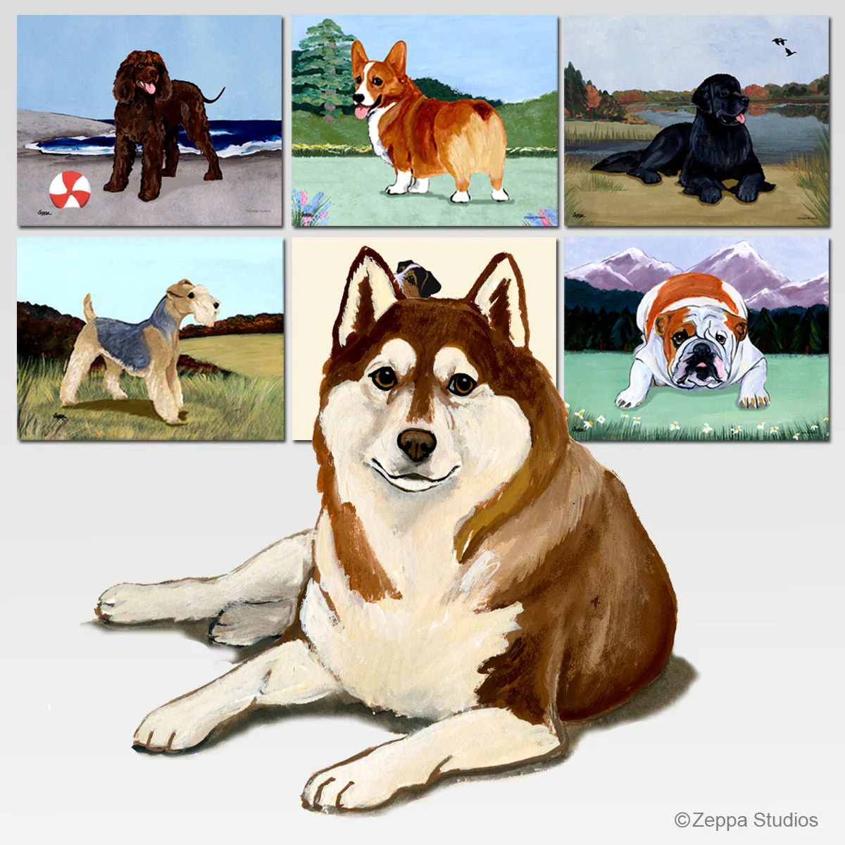 Siberian Husky Scenic Cutting Board - Image 2