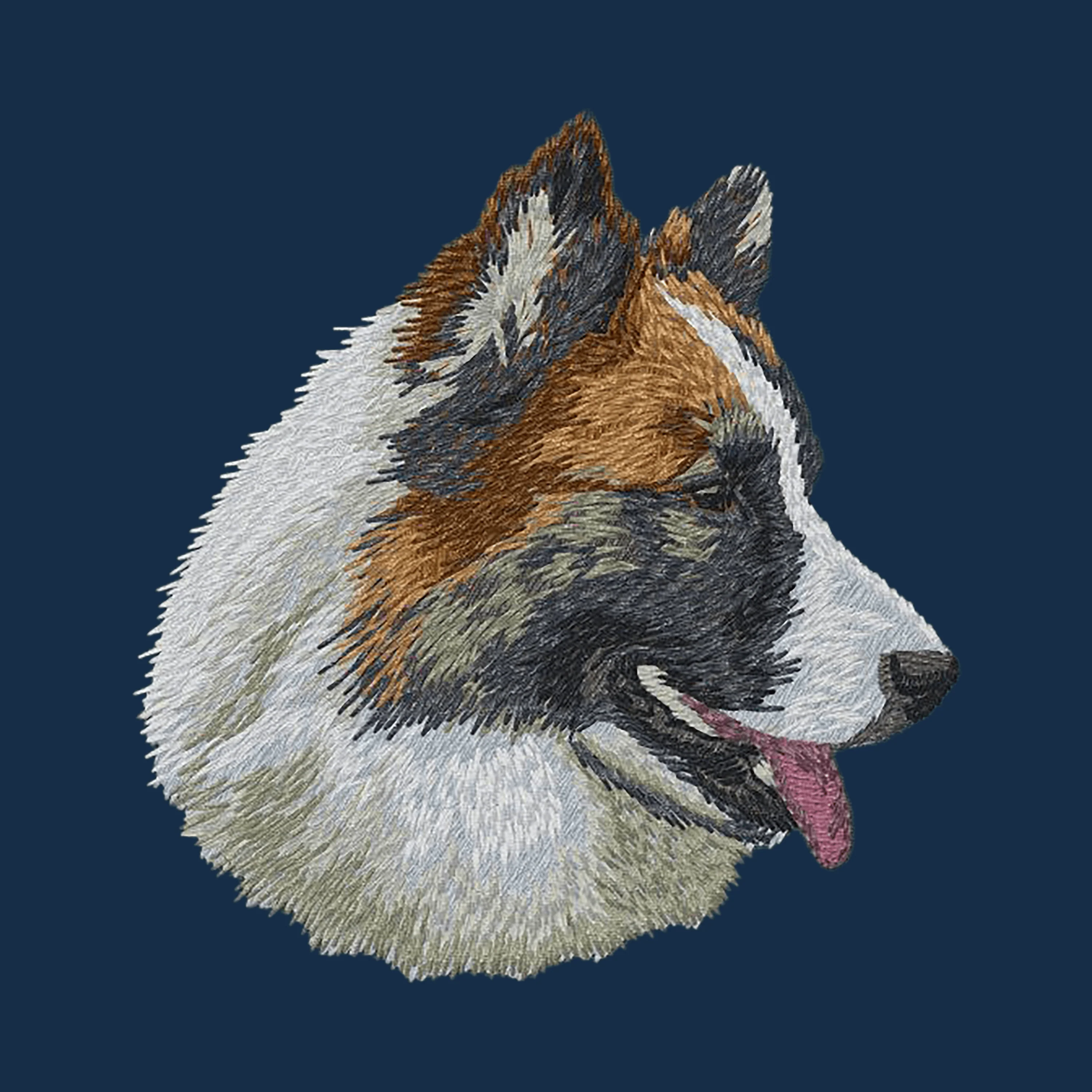 Icelandic Sheepdog Embroidered Men's Denim Shirt - Image 4