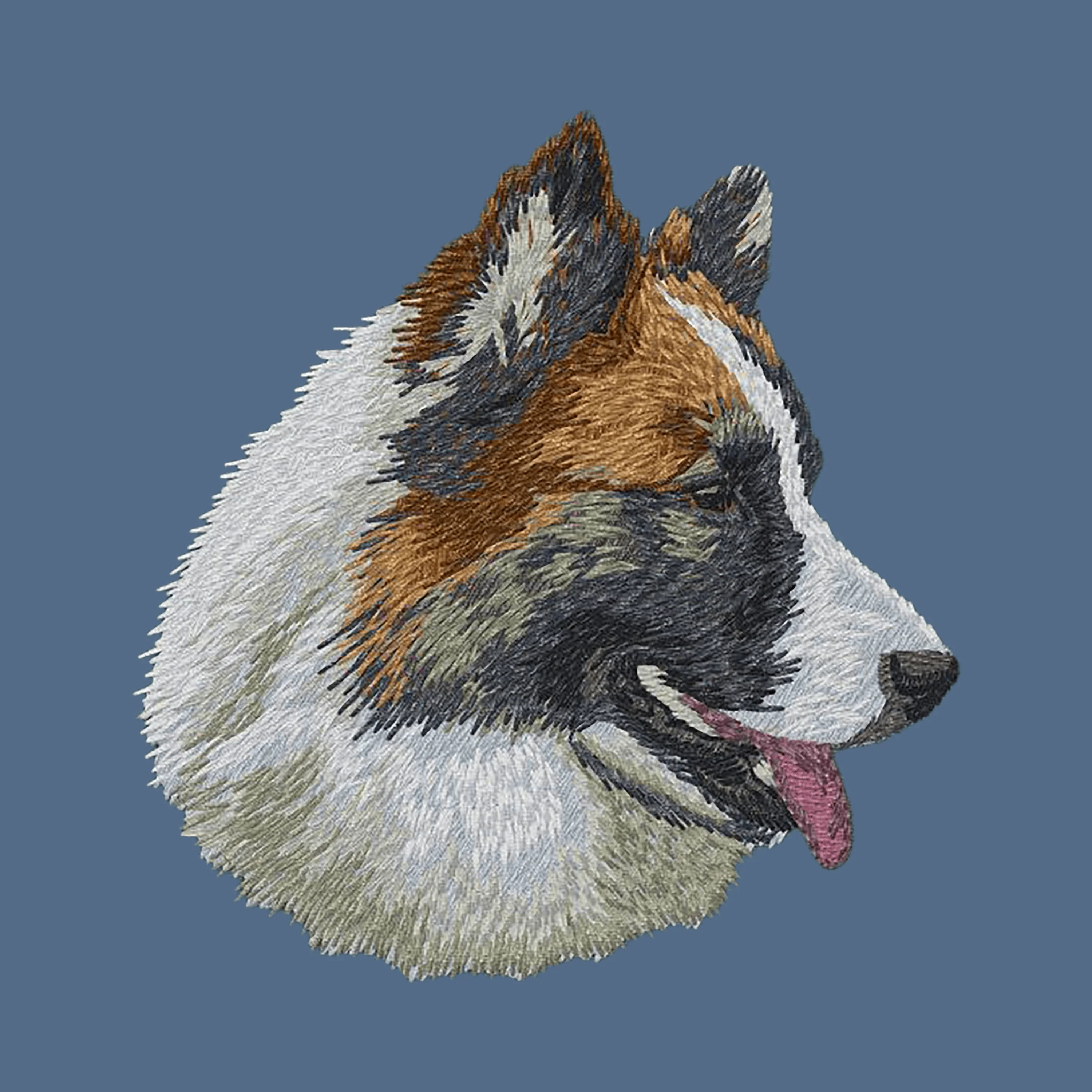 Icelandic Sheepdog Embroidered Women's Denim Shirt - Image 2