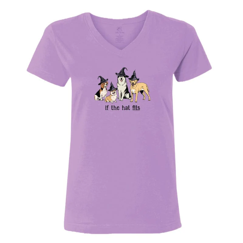 If the Hat Fits - Ladies T-Shirt V-Neck - Image 3