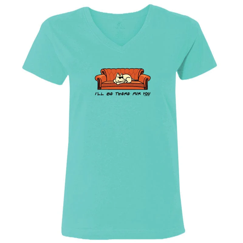 I'll Be There Fur You - Ladies T-Shirt V-Neck - Image 3