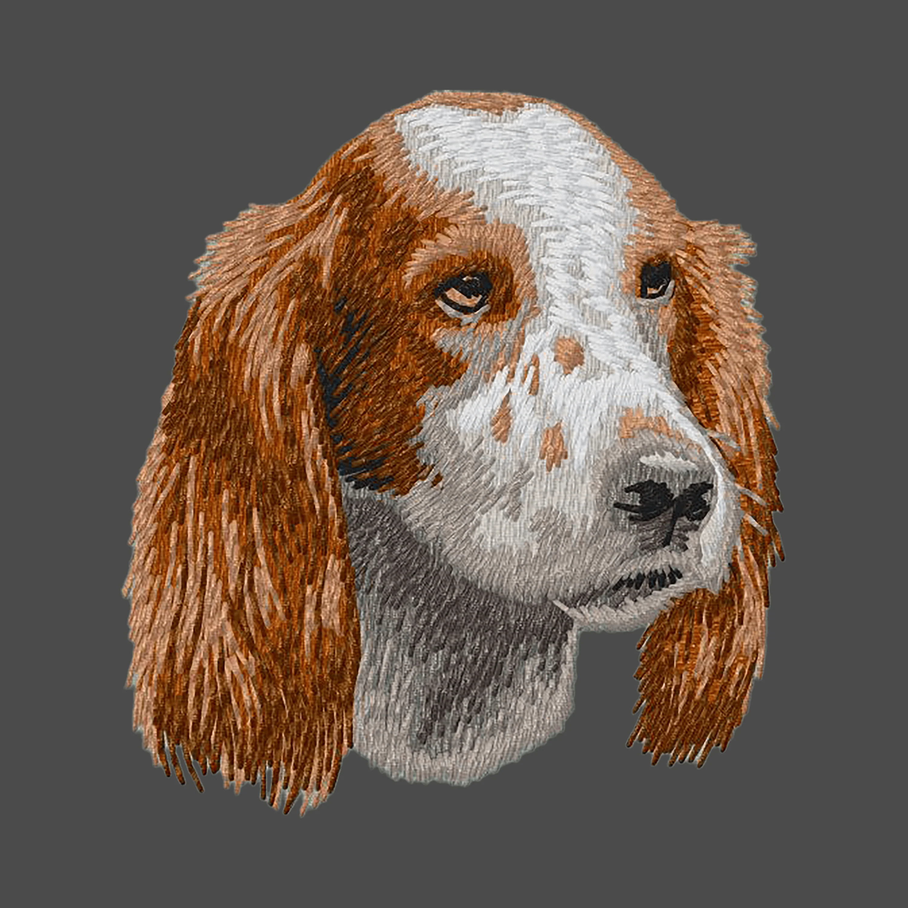 Irish Red and White Setter Embroidered Men's Fleece Jacket - Image 2