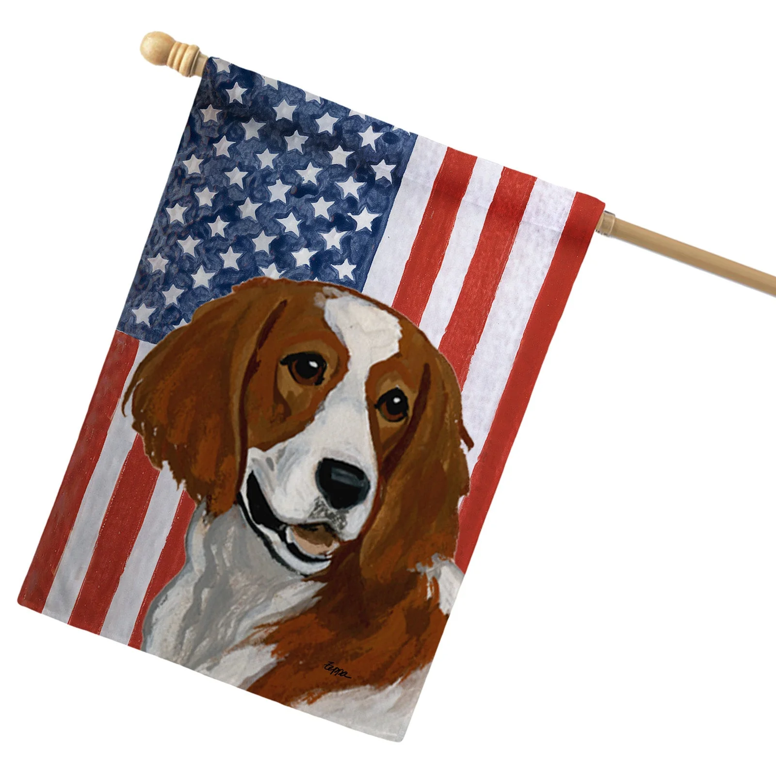 Irish Setter Americana House Flag - Image 2