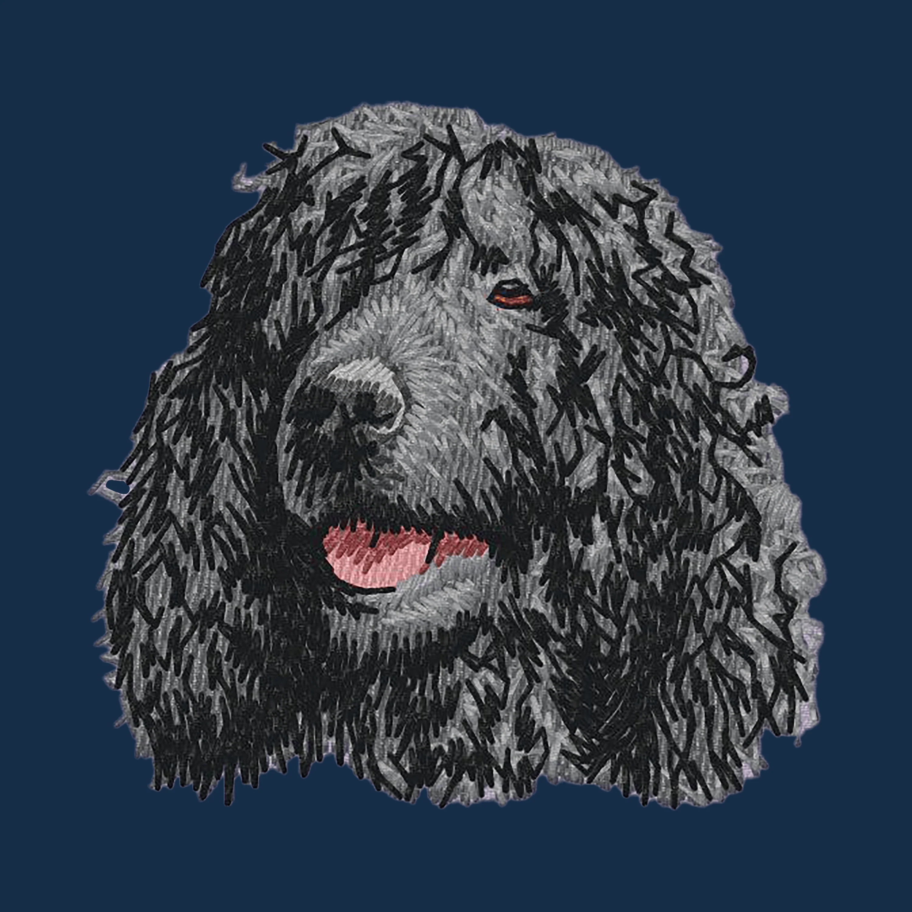 Irish Water Spaniel Embroidered Men's Denim Shirt - Image 4