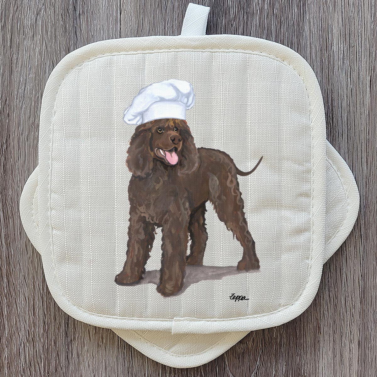 Irish Water Spaniel  Pot Holder Set