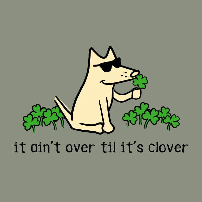 It Ain't Over Til It's Clover - Ladies Curvy V-Neck Tee - Image 2