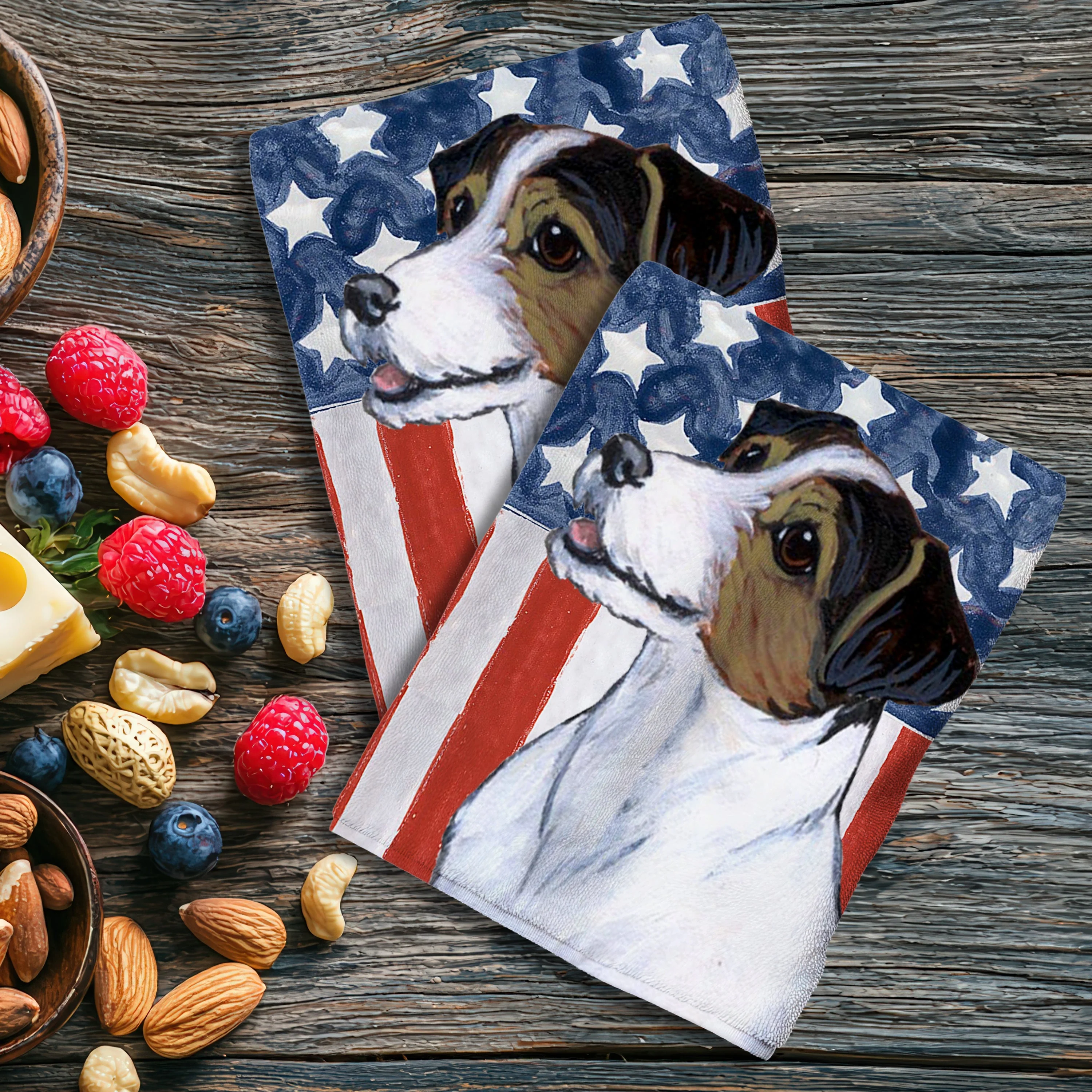 Russell Terrier Americana Kitchen Towel Set - Image 2