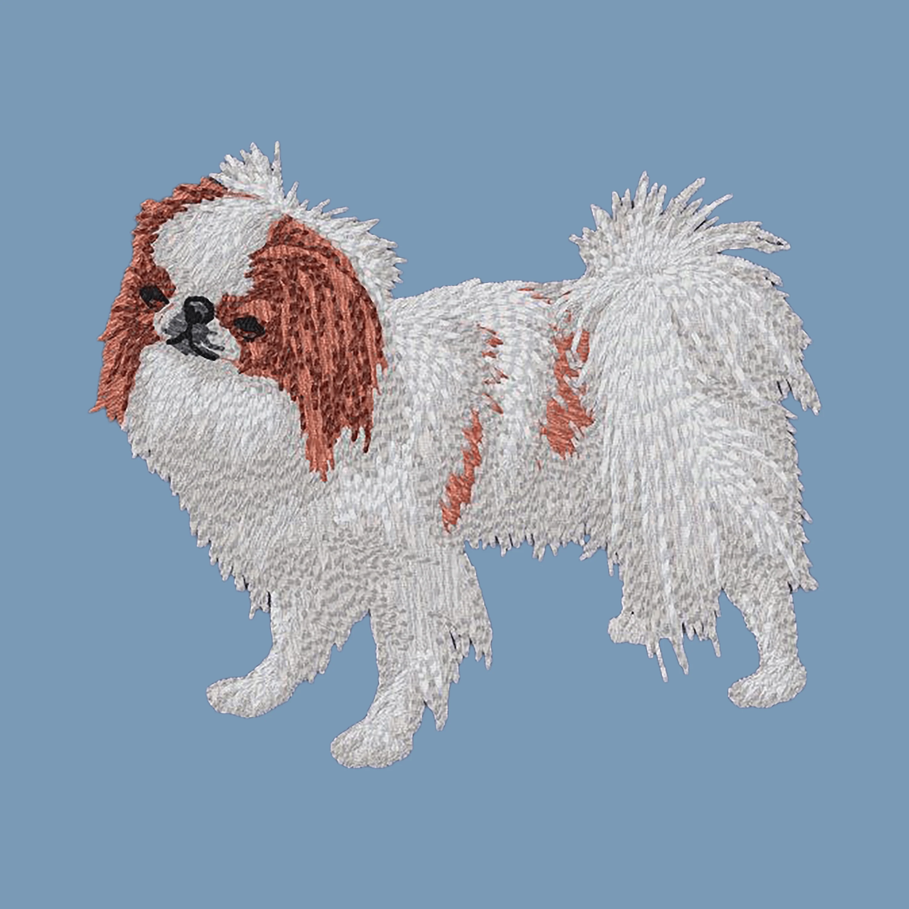 Japanese Chin Embroidered Men's Denim Shirt - Image 2