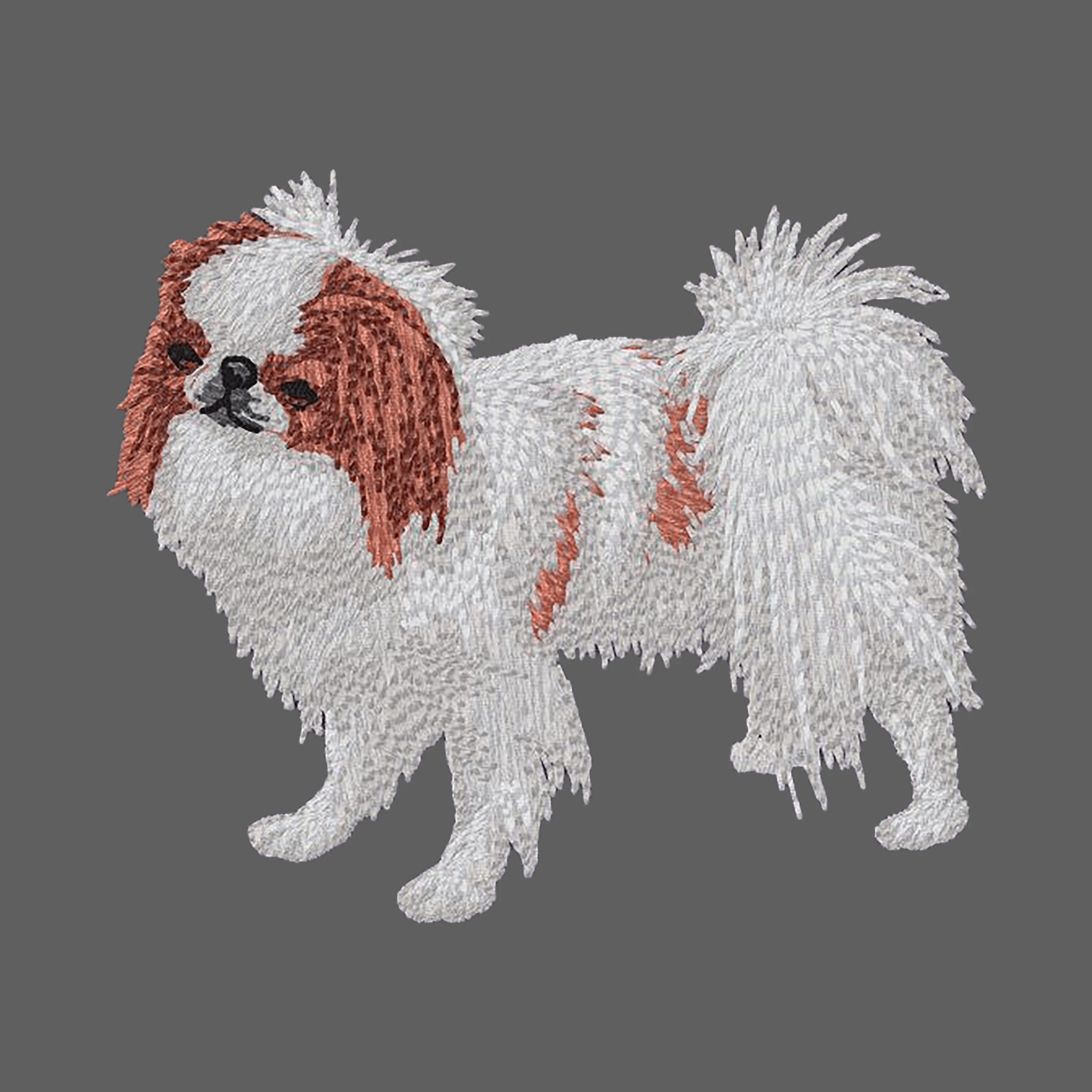 Japanese Chin Embroidered Women's Fleece Jacket - Image 2