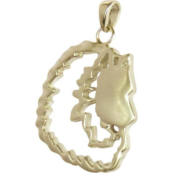 Keeshond 14K Gold Cut Out Pendant - Image 2