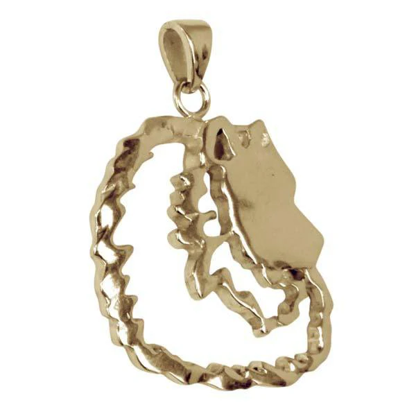 Keeshond 14K Gold Cut Out Pendant - Image 3