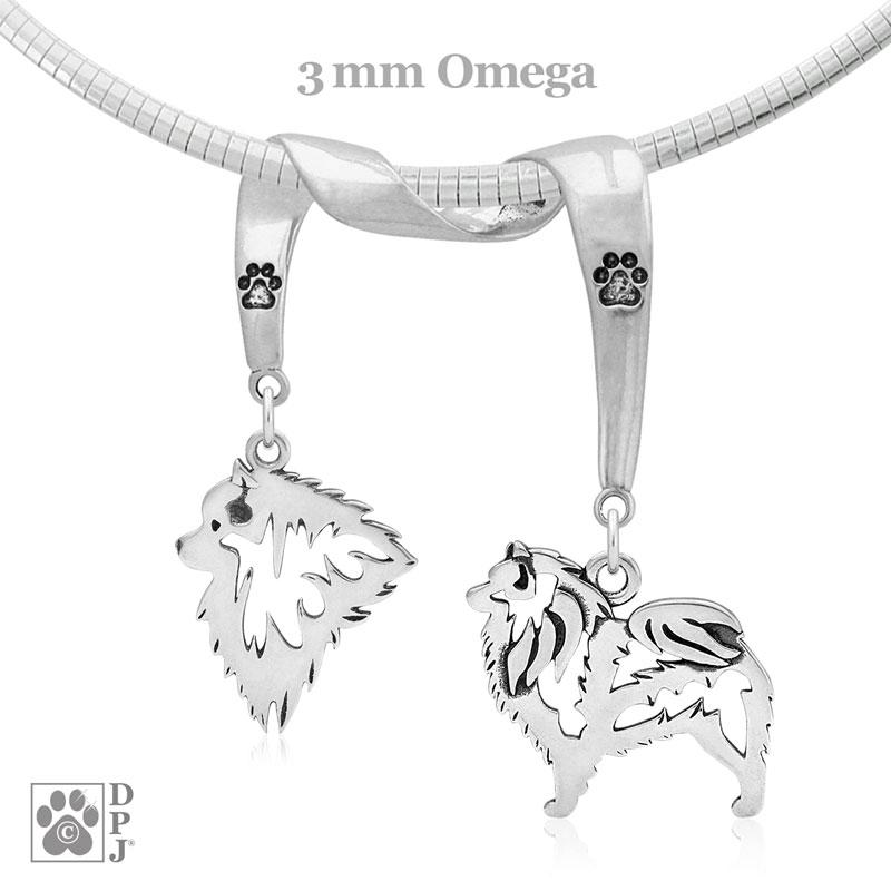 Keeshond,  Charm Holder, Necklace