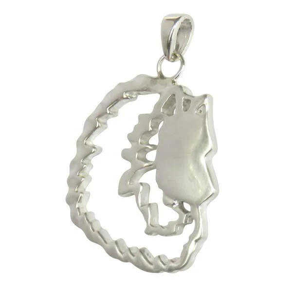 Keeshond Sterling Silver Cut Out Pendants - Image 2