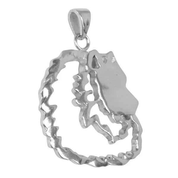 Keeshond Sterling Silver Cut Out Pendants - Image 3