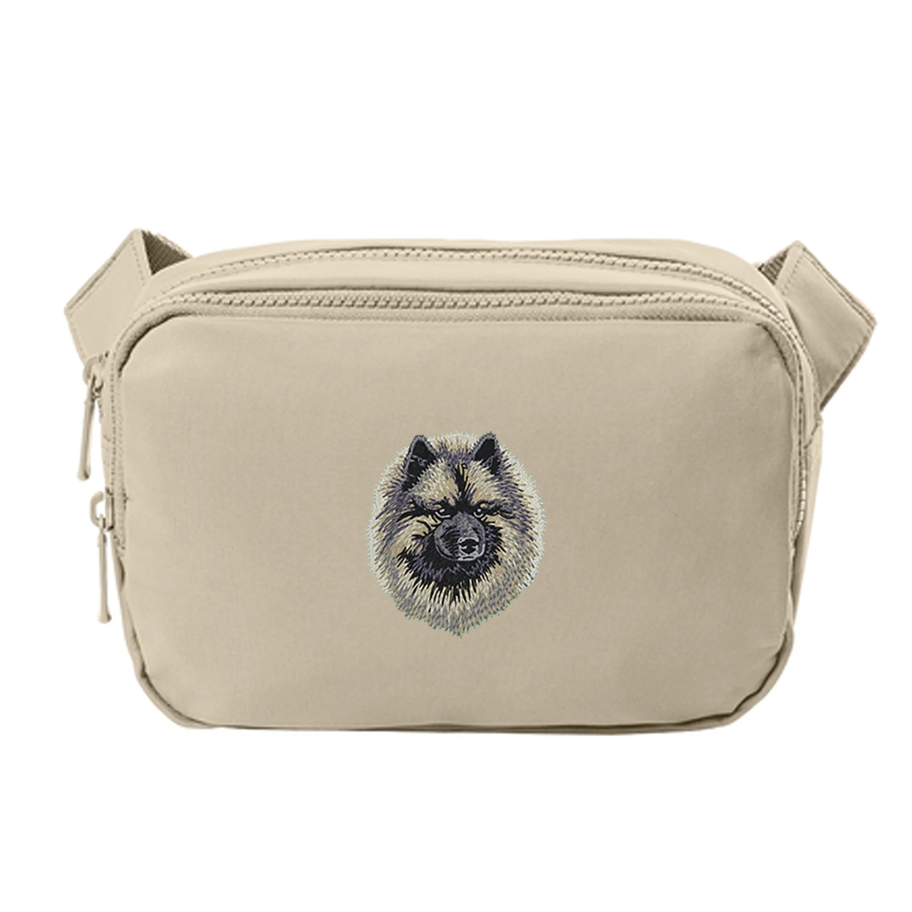 Keeshond Embroidered Crossbody Bag