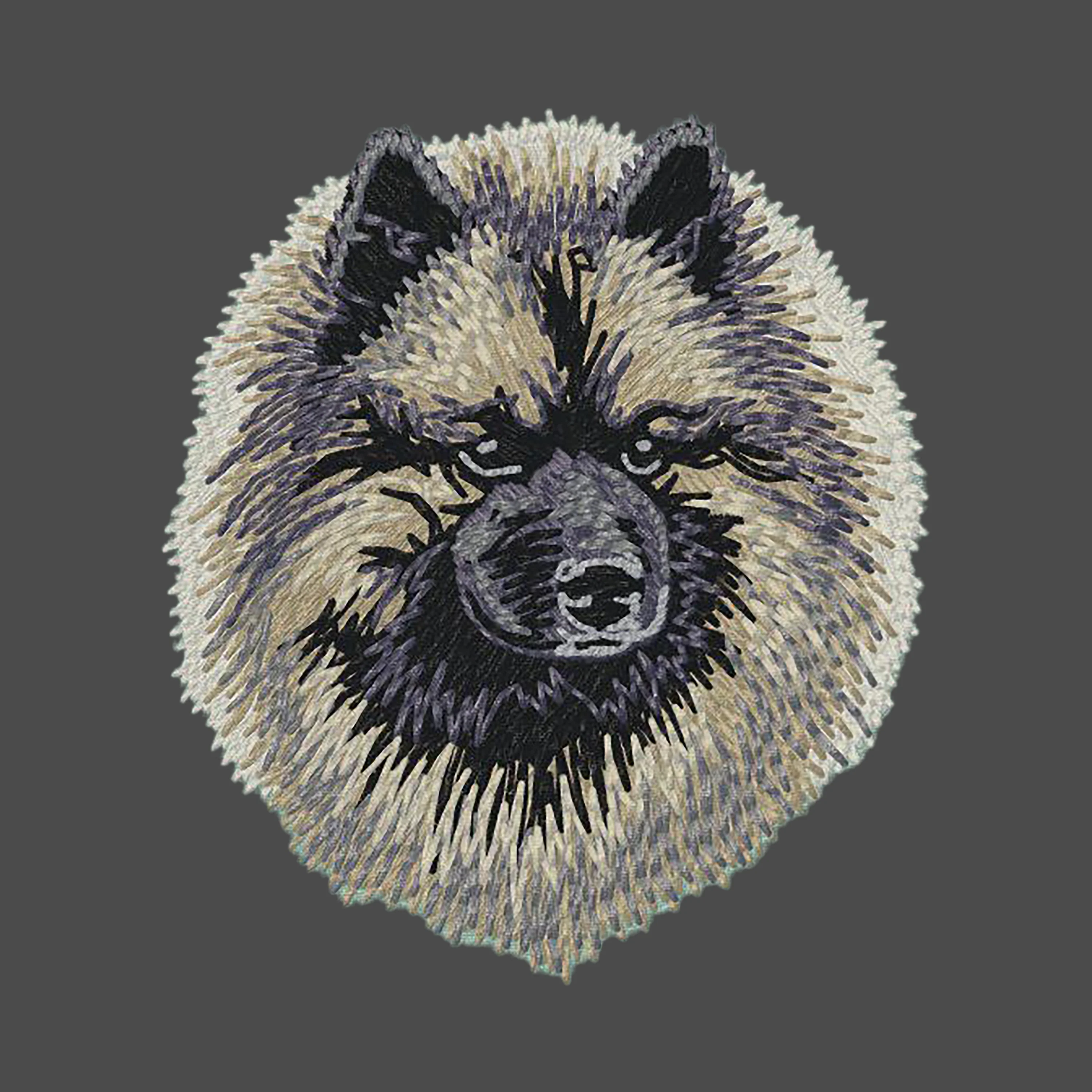 Keeshond Embroidered Men's Fleece Jacket - Image 2
