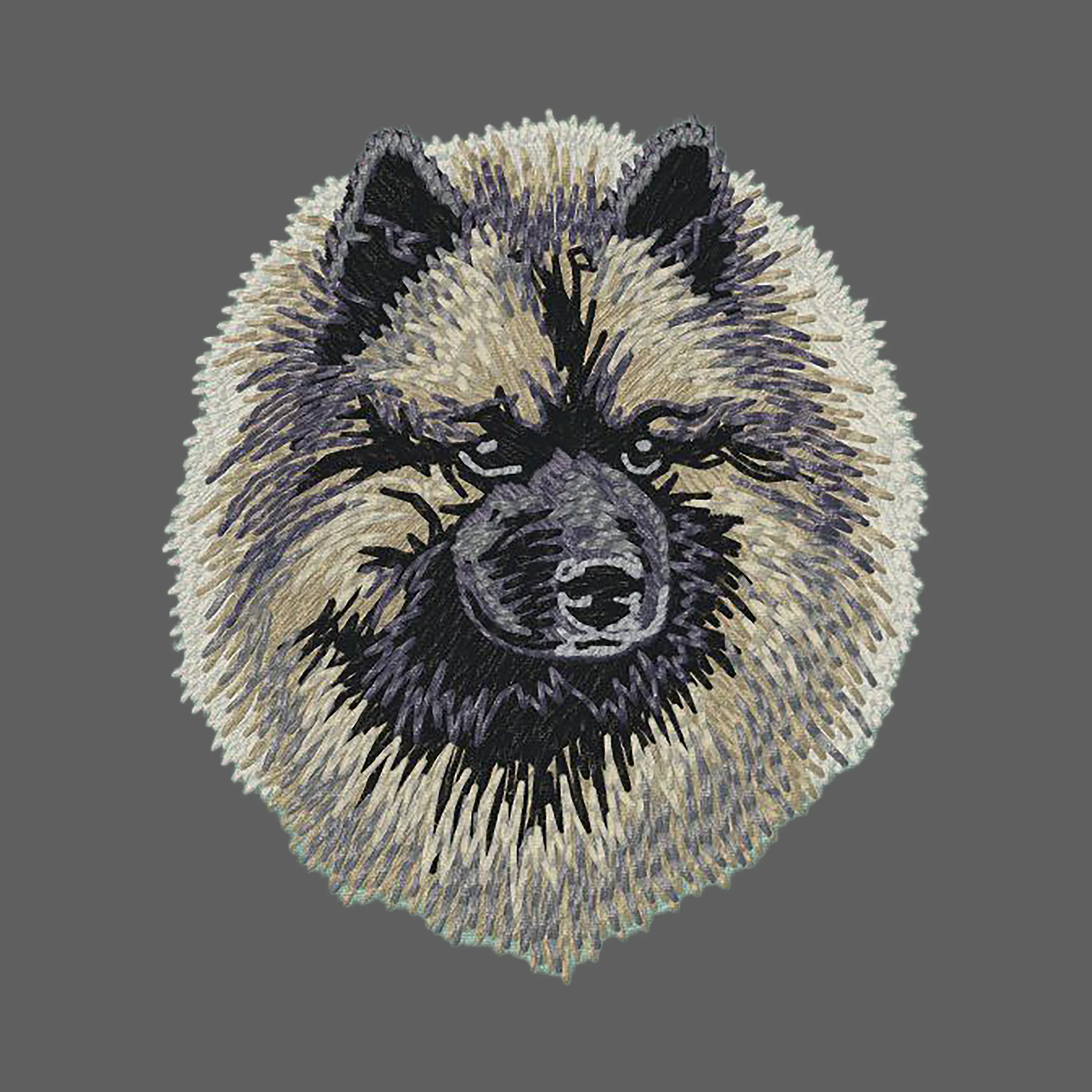 Keeshond Embroidered Women's Fleece Jacket - Image 2