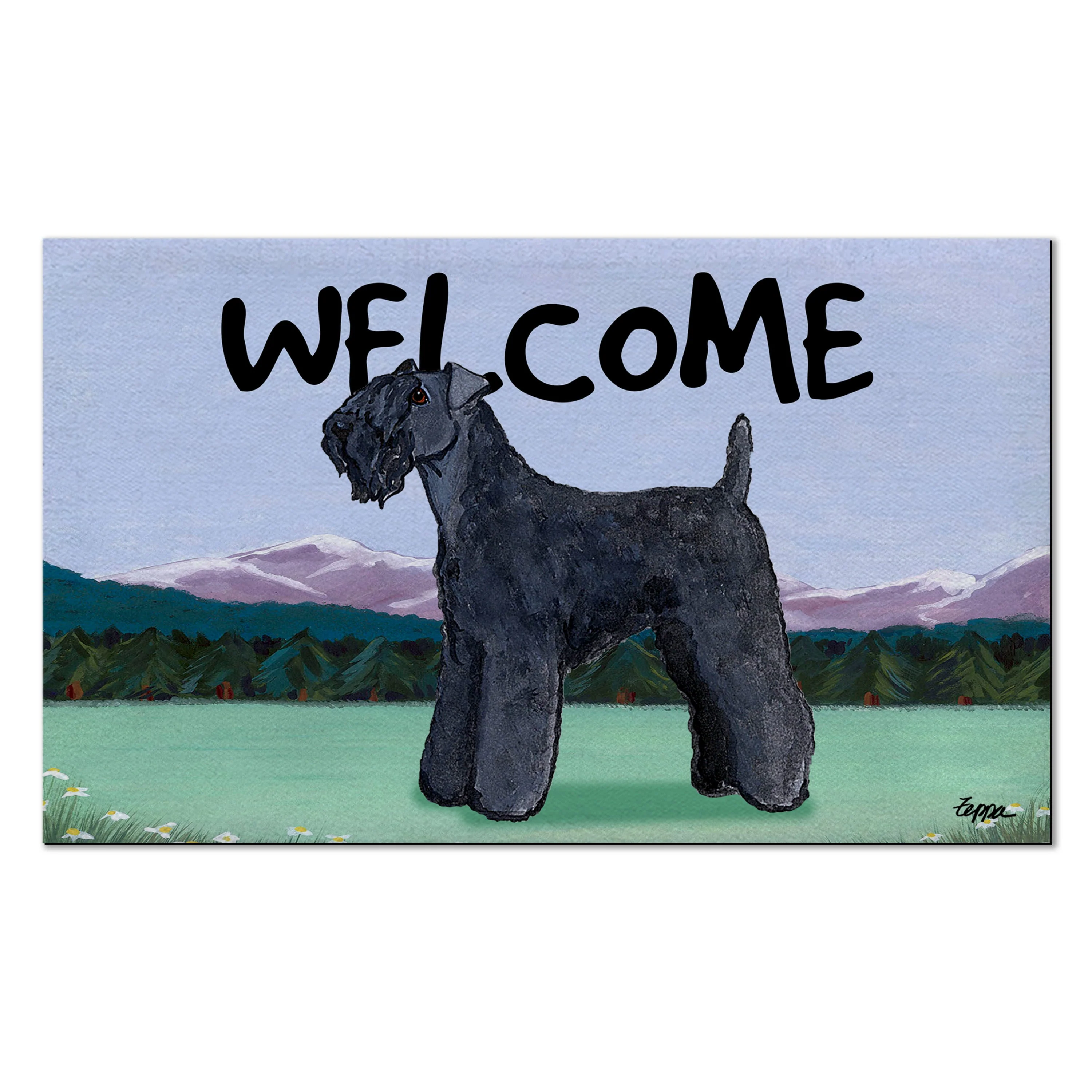 Kerry Blue Terrier Welcome Mat - Image 3