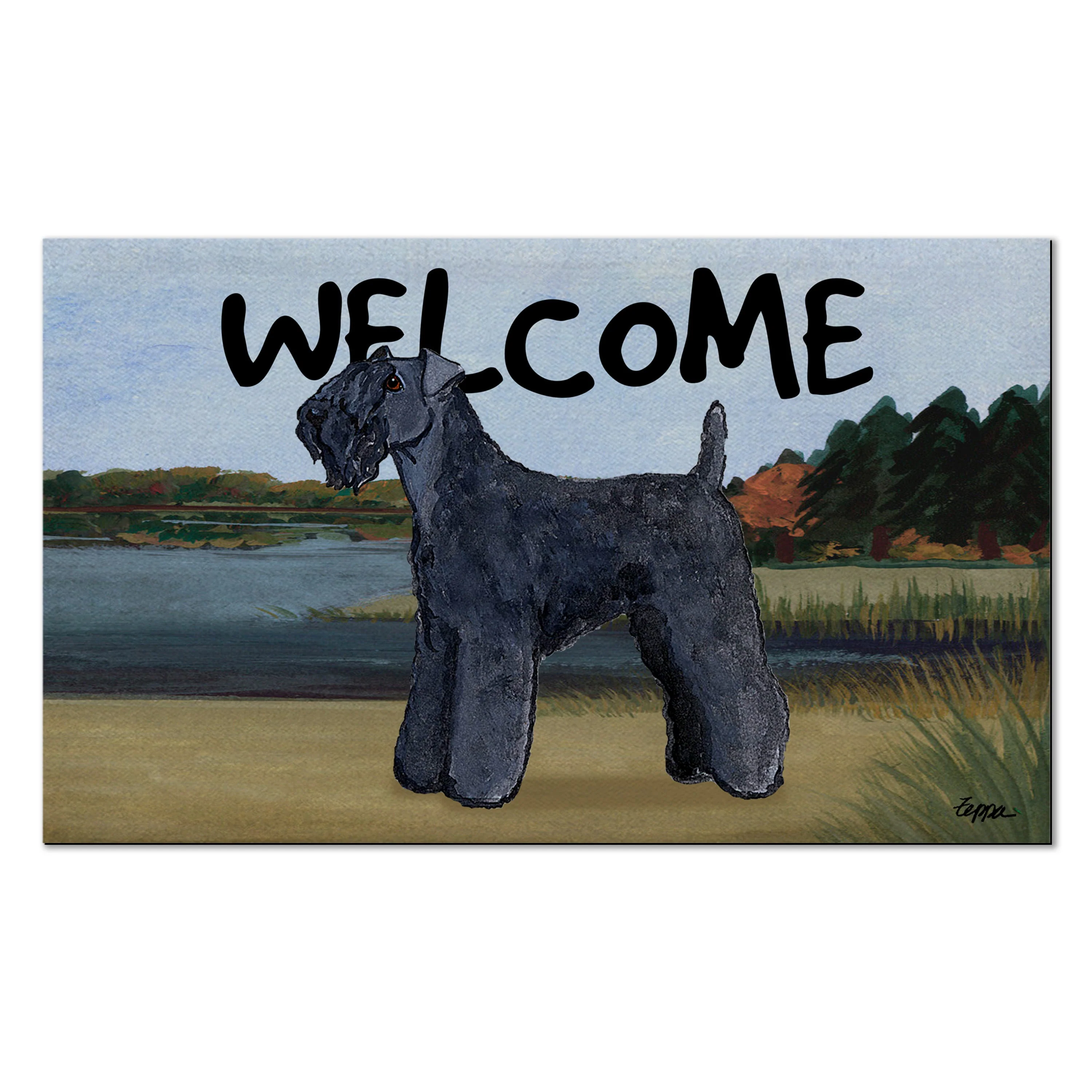 Kerry Blue Terrier Welcome Mat - Image 4